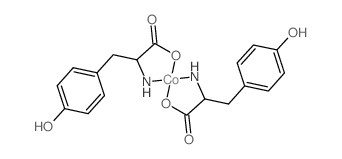 (2S)-2-amino-3-(4-hydroxyphenyl)propanoic acid; cobalt结构式
