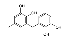 3-[(2,3-dihydroxy-5-methylphenyl)methyl]-5-methylbenzene-1,2-diol结构式