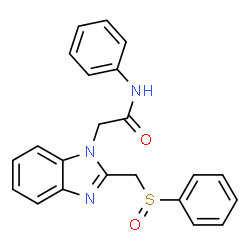 N-PHENYL-2-(2-[(PHENYLSULFINYL)METHYL]-1H-1,3-BENZIMIDAZOL-1-YL)ACETAMIDE Structure