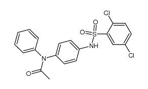 N-(4-(2,5-dichlorophenylsulfonamido)phenyl)-N-phenylacetamide结构式
