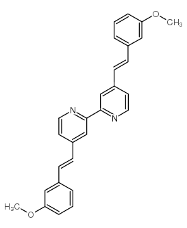4,4'-Bis[2-(3-methoxyphenyl)ethenyl]-2,2'-bipyridine structure