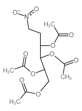 (2,3,4-triacetyloxy-6-nitro-hexyl) acetate structure