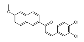 3-(3,4-dichlorophenyl)-1-(6-methoxynaphthalen-2-yl)prop-2-en-1-one结构式