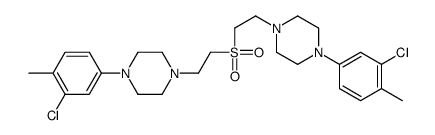 1-(3-chloro-4-methylphenyl)-4-[2-[2-[4-(3-chloro-4-methylphenyl)piperazin-1-yl]ethylsulfonyl]ethyl]piperazine结构式