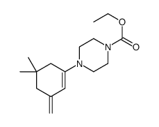 4-(5,5-Dimethyl-3-methylene-1-cyclohexen-1-yl)-1-piperazinecarboxylic acid ethyl ester Structure