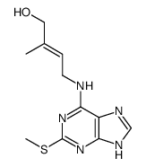 2-methyl-4-(2-methylsulfanyl-7(9)H-purin-6-ylamino)-but-2-en-1-ol结构式