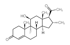 Progesterone, 9-fluoro-11.beta.-hydroxy-16.alpha.-methyl- Structure