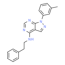 1-(3-Methylphenyl)-N-(2-phenylethyl)-1H-pyrazolo[3,4-d]pyrimidin-4-amine Structure