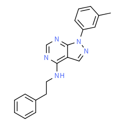 1-(3-Methylphenyl)-N-(2-phenylethyl)-1H-pyrazolo[3,4-d]pyrimidin-4-amine structure