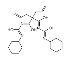 N,N'-bis(cyclohexylcarbamoyl)-2,2-bis(prop-2-enyl)propanediamide结构式