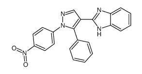 2-[1-(4-nitrophenyl)-5-phenylpyrazol-4-yl]-1H-benzimidazole结构式