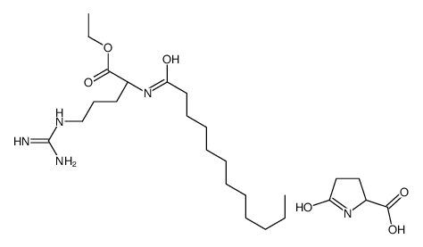 5-oxo-DL-proline, compound with ethyl N2-lauroyl-L-argininate (1:1)结构式