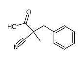 2-cyano-2-methyl-3-phenylpropanoic acid Structure