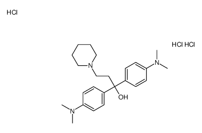 1,1-bis[4-(dimethylamino)phenyl]-3-piperidin-1-ylpropan-1-ol,trihydrochloride结构式