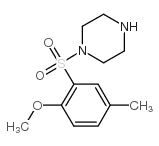 1-(2-methoxy-5-methylphenyl)sulfonylpiperazin-4-ium结构式