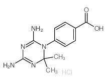 4-(4,6-diamino-2,2-dimethyl-1,3,5-triazin-1-yl)benzoic acid Structure