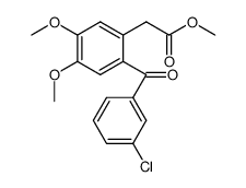methyl 2-(2-(3-chlorobenzoyl)-4,5-dimethoxyphenyl)acetate Structure