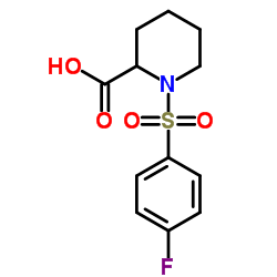 1-[(4-Fluorophenyl)sulfonyl]-2-piperidinecarboxylic acid Structure