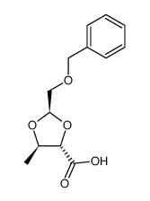 (2R,4S,5R)-2-benzyloxymethyl-5-methyl-1,3-dioxolane-4-carboxylic acid结构式