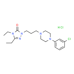 2-[3-[4-(3-chlorophenyl)piperazin-1-yl]propyl]-4,5-diethyl-2,4-dihydro-3H-1,2,4-triazol-3-one hydrochloride结构式