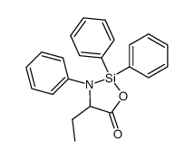 1-Oxa-3-aza-2-silacyclopentan-5-one, 4-ethyl-2,2,3-triphenyl-结构式