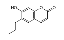 7-hydroxy-6-propyl-chromen-2-one Structure