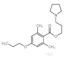 3-pyrrolidin-1-ylpropyl 2,6-dimethyl-4-propoxy-benzoate结构式