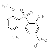 1-methoxy-4-methyl-2-(2-methyl-4-nitro-phenyl)sulfonyl-benzene结构式