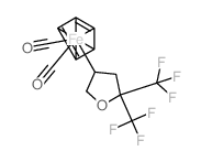 5,5-bis(trifluoromethyl)-3,4-dihydro-2H-furan-3-ide,carbon monoxide,cyclopenta-1,3-diene,iron(6+) Structure