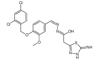 2-(5-amino-1,3,4-thiadiazol-2-yl)-N-[(E)-[4-[(2,4-dichlorophenyl)methoxy]-3-methoxyphenyl]methylideneamino]acetamide Structure