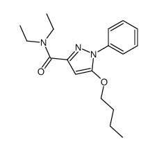 5-butoxy-N,N-diethyl-1-phenylpyrazole-3-carboxamide结构式