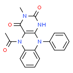 Benzo[g]pteridine-2,4(1H,3H)-dione,5-acetyl-5,10-dihydro-3-methyl-10-phenyl-结构式