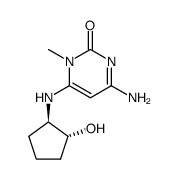 4-Amino-6-((1R,2R)-2-hydroxy-cyclopentylamino)-1-methyl-1H-pyrimidin-2-one Structure