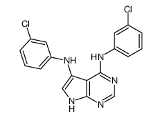 4-N,5-N-bis(3-chlorophenyl)-7H-pyrrolo[2,3-d]pyrimidine-4,5-diamine结构式