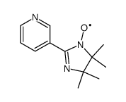 2-(3-pyridyl)-4,4,5,5-tetramethyl-4,5-dihydro-1H-imidazolyl-1-oxy结构式