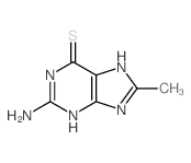 2-amino-8-methyl-5,9-dihydropurine-6-thione Structure