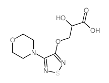2-hydroxy-3-[(4-morpholin-4-yl-1,2,5-thiadiazol-3-yl)oxy]propanoic acid结构式
