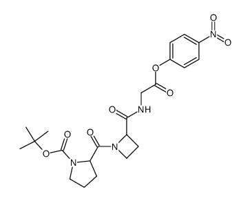 tert-Butyloxycarbonyl-prolylazetidinylglycin-p-nitrophenylester Structure