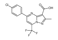 5-(4-chlorophenyl)-2-methyl-7-(trifluoromethyl)pyrazolo[1,5-a]pyrimidine-3-carboxylic acid结构式