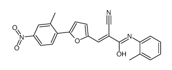 (E)-2-cyano-3-[5-(2-methyl-4-nitrophenyl)furan-2-yl]-N-(2-methylphenyl)prop-2-enamide Structure