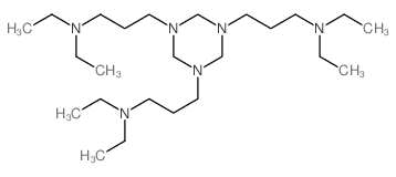 3-[3,5-bis(3-diethylaminopropyl)-1,3,5-triazinan-1-yl]-N,N-diethyl-propan-1-amine Structure
