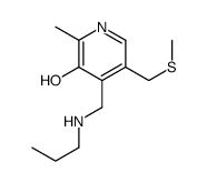 2-methyl-5-(methylsulfanylmethyl)-4-(propylaminomethyl)pyridin-3-ol结构式