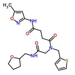 Butanediamide, N-(5-methyl-3-isoxazolyl)-N-[2-oxo-2-[[(tetrahydro-2-furanyl)methyl]amino]ethyl]-N-(2-thienylmethyl)- (9CI)结构式