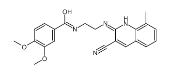 Benzamide, N-[2-[(3-cyano-8-methyl-2-quinolinyl)amino]ethyl]-3,4-dimethoxy- (9CI) structure