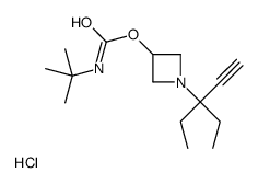 [1-(3-ethylpent-1-yn-3-yl)azetidin-1-ium-3-yl] N-tert-butylcarbamate,chloride Structure