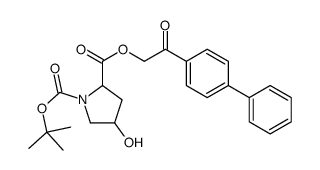 1-O-tert-butyl 2-O-[2-oxo-2-(4-phenylphenyl)ethyl] 4-hydroxypyrrolidine-1,2-dicarboxylate Structure