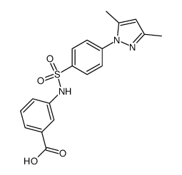 3-[4-(3,5-dimethyl-pyrazol-1-yl)-benzenesulfonylamino]-benzoic acid结构式