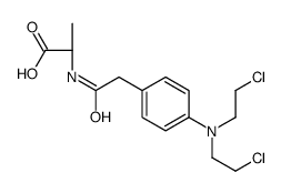 (2R)-2-[[2-[4-[bis(2-chloroethyl)amino]phenyl]acetyl]amino]propanoic acid结构式