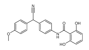 N-[4-[cyano-(4-methoxyphenyl)methyl]phenyl]-2,6-dihydroxybenzamide Structure