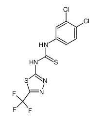 1-(3,4-dichloro-phenyl)-3-(5-trifluoromethyl-[1,3,4]thiadiazol-2-yl)-thiourea Structure